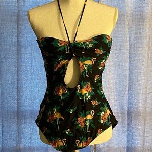 Flamingo print bathing suit
